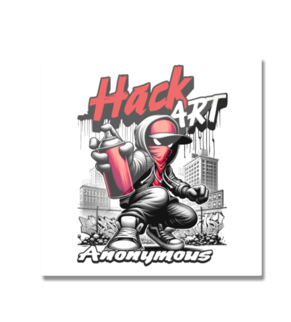 Hacker art FridgeMagnet from (The Hacker's Brand)