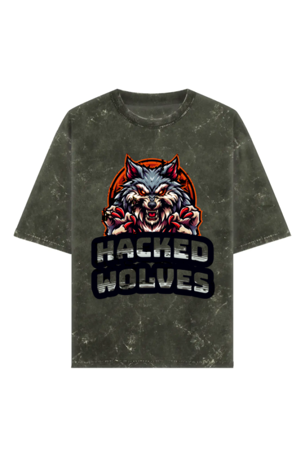 Hacked wolf Acid T-shirt from (The Hacker's Brand)