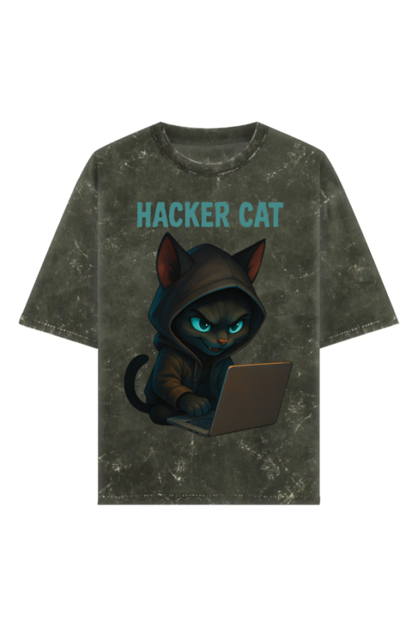 Hacker Cat Acid T-shirt from (The Hacker's Brand)